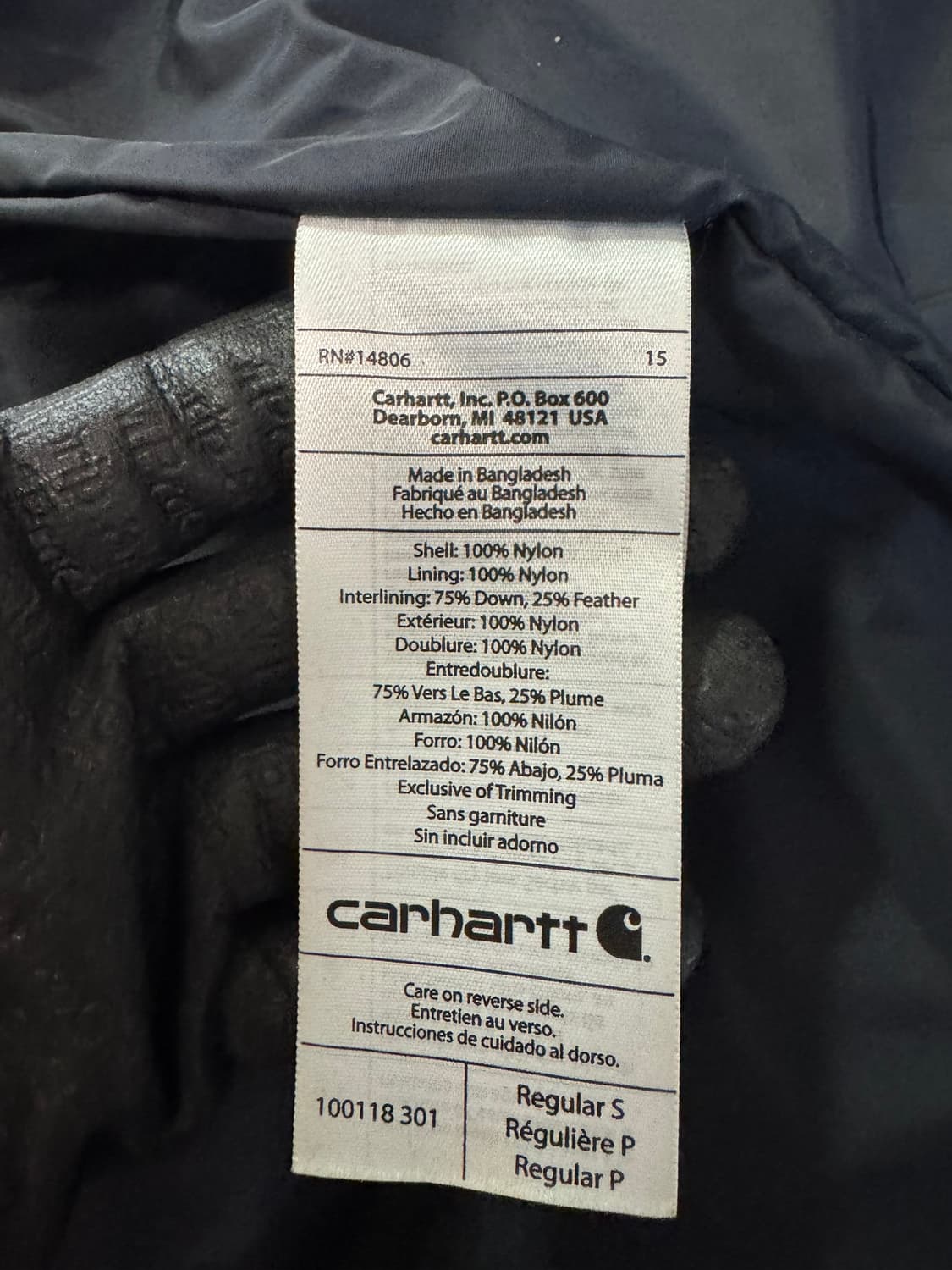 칼하트 다운 카키 조끼 베스트(S사이즈) 상품이미지5