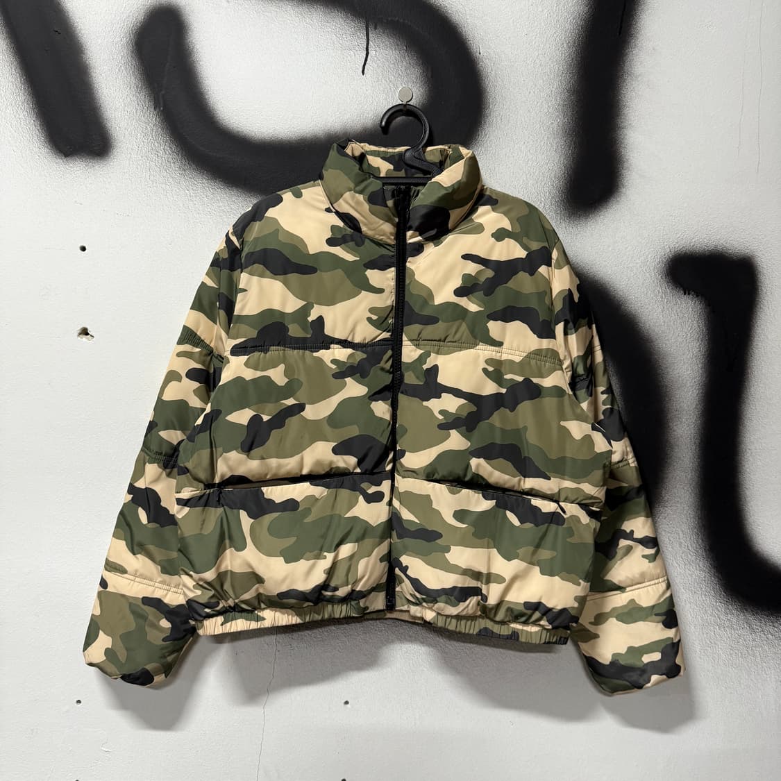 H&M 흐앤므 풀 카모 플라주 패딩 다운 점퍼 상품이미지1