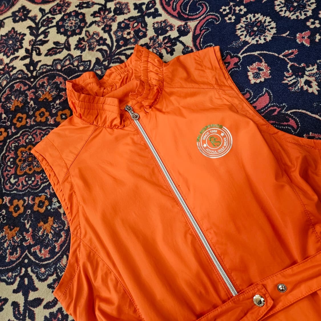 팜스프링스 벨트 셔링넥 집업 바람막이 베스트 상품이미지1