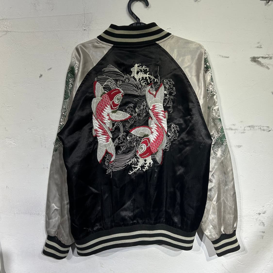 Jpn 일본 빈티지 오리엔탈 자수 스카잔 M 상품이미지8