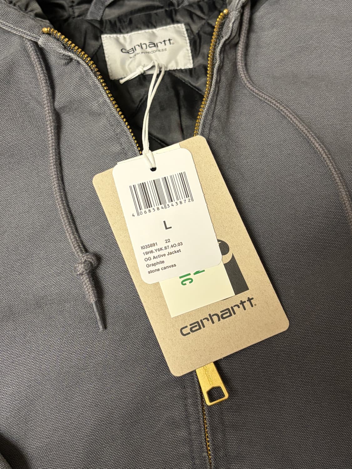 칼하트 og 액티브 자켓 stone canvas 새상품 상품이미지2