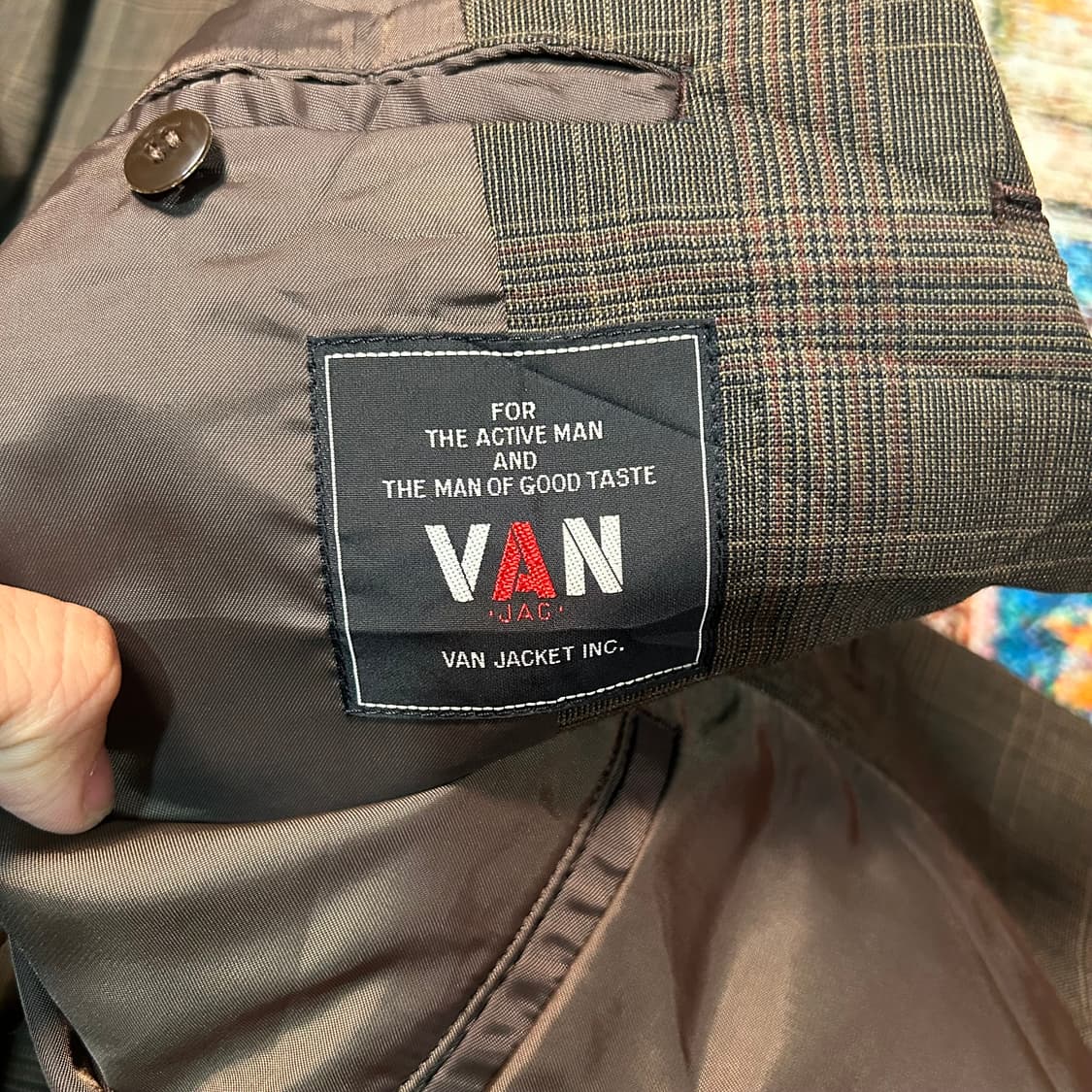 [M] 반 자켓 린넨 체크패턴 블레이저 상품이미지4