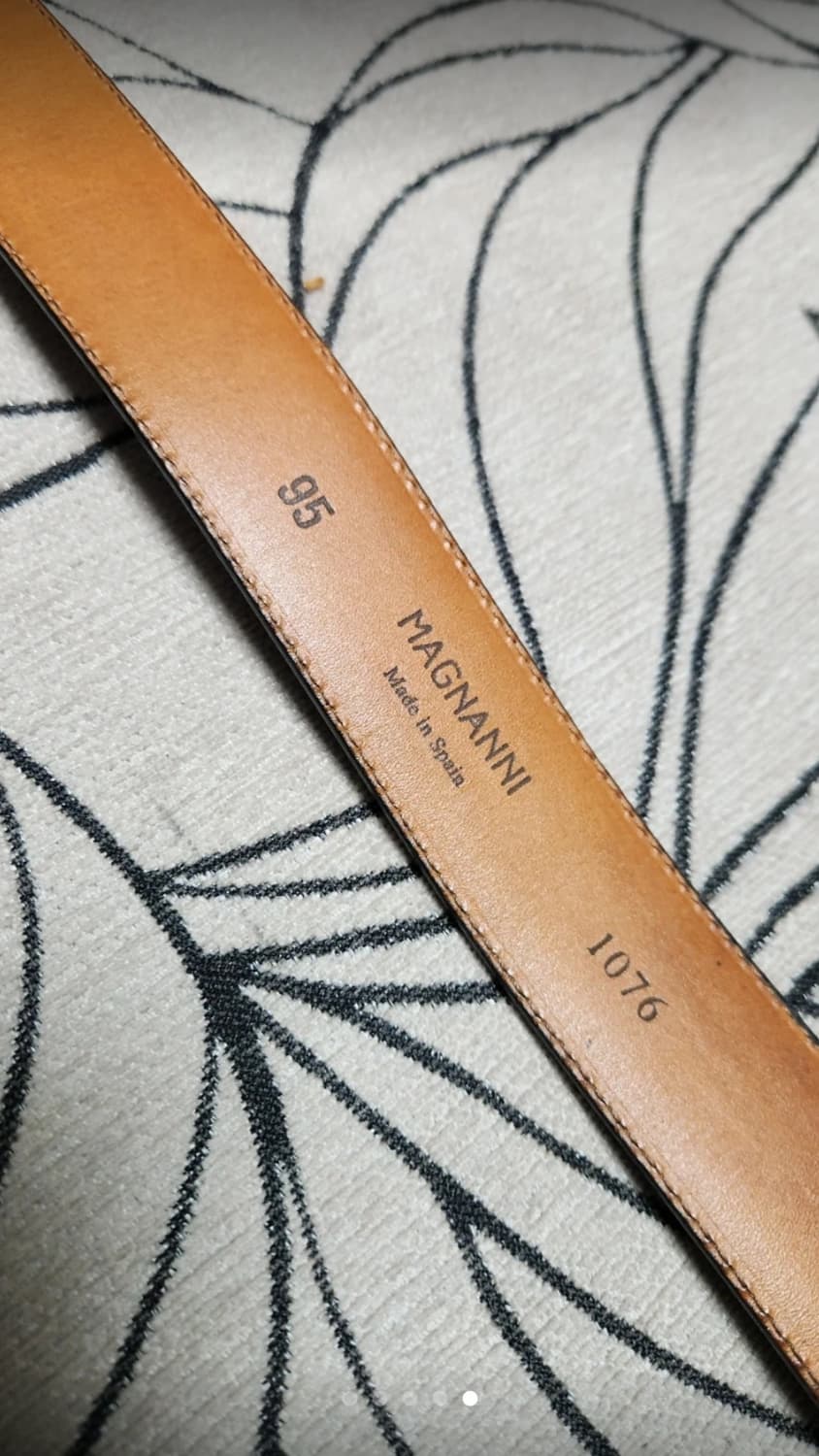 맥나니 Magnanni 남성 가죽 벨트 1076 95 107cm 36인치 상품이미지5