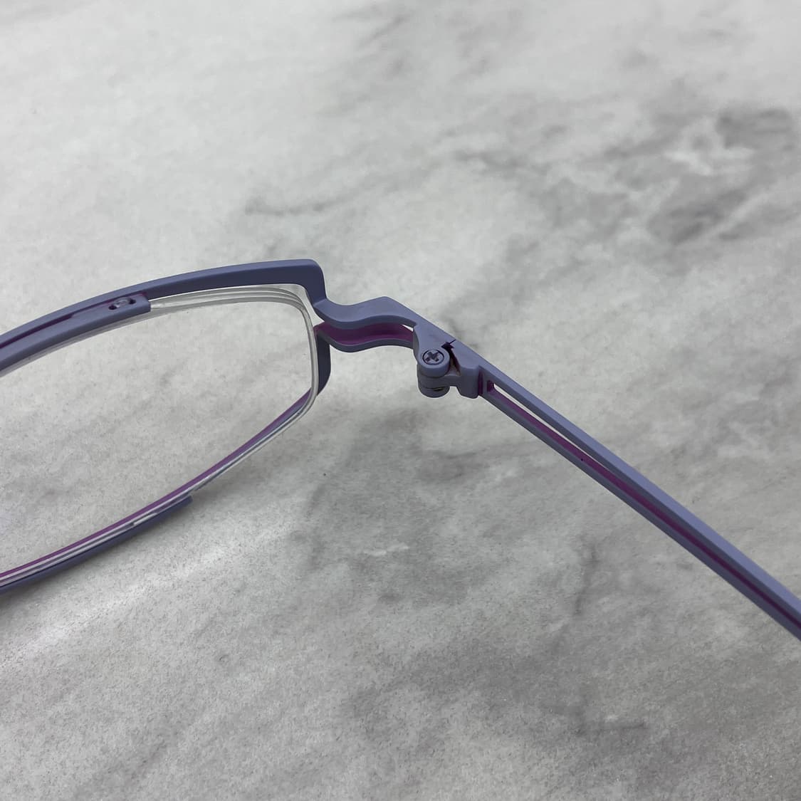 C77 VINCENT 빈티지 핑크 스퀴벌 반무테 안경 상품이미지3