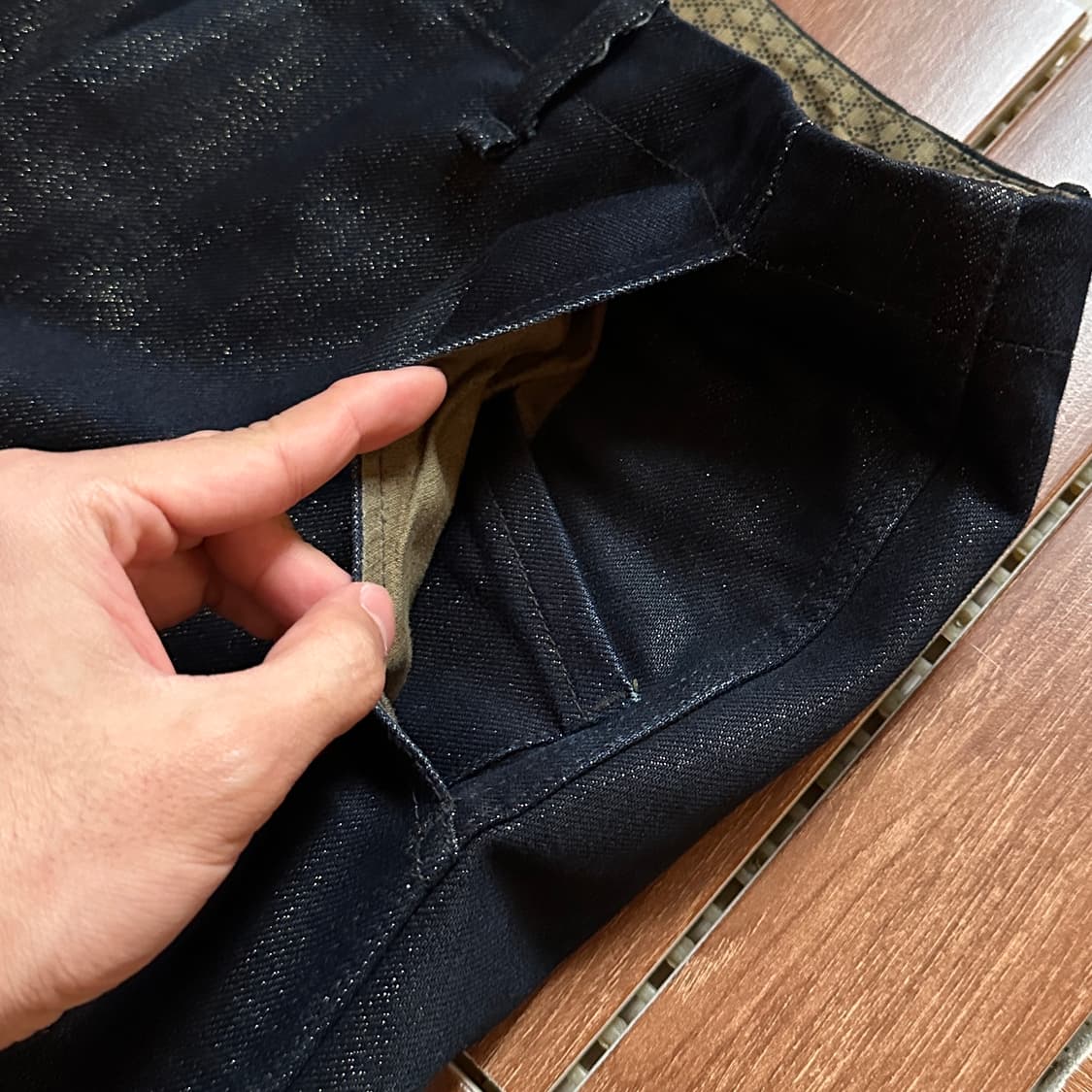 Factotum gold thread detail cotton pants 상품이미지6