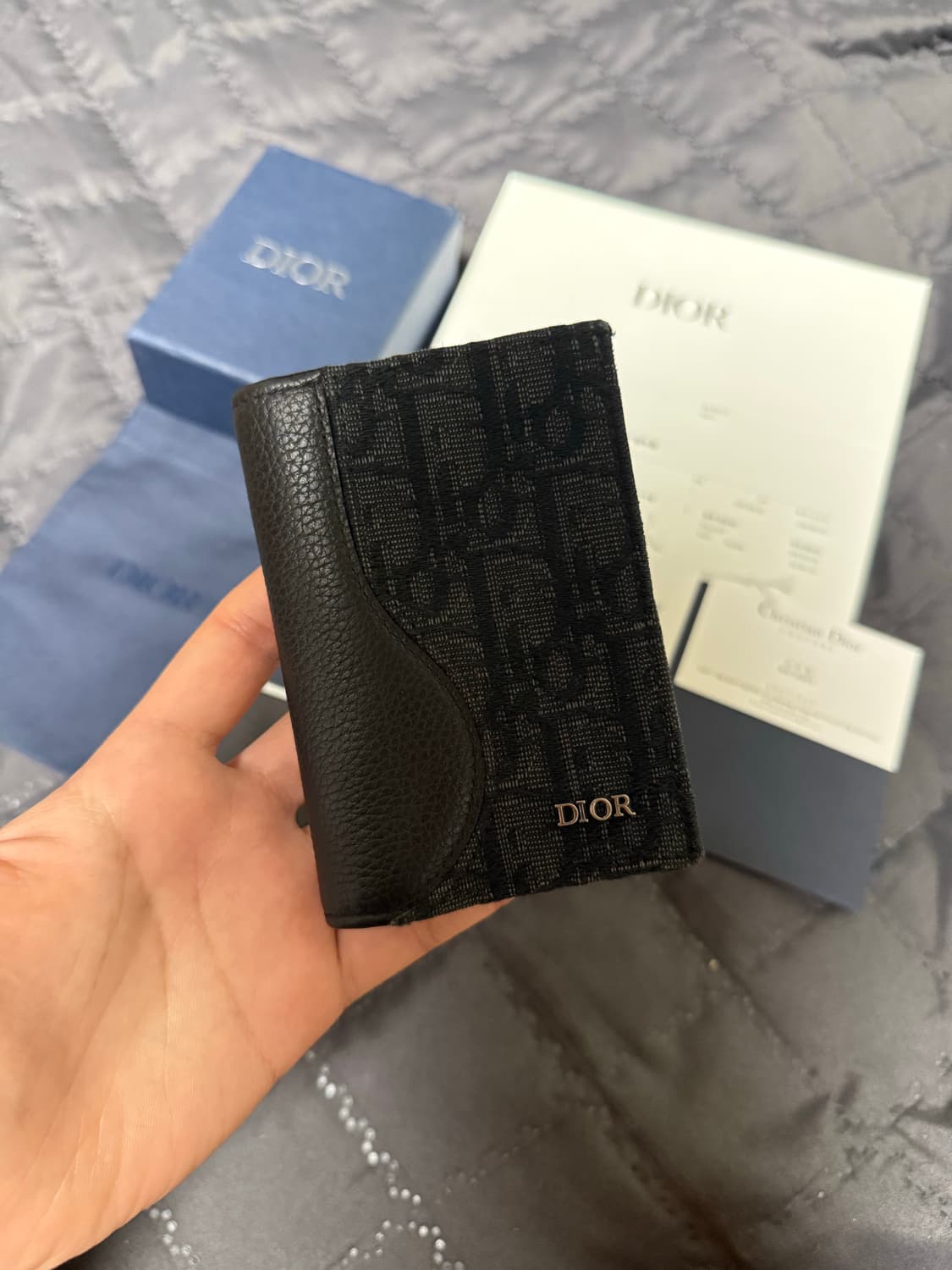 디올 25SS 오블리크 자카드 새들 오거나이저 블랙  상품이미지2