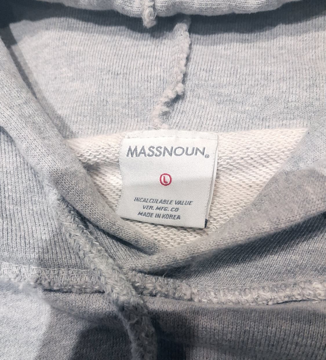 💥매스노운 드롭숄더 후드 그레이 (L)
 상품이미지5