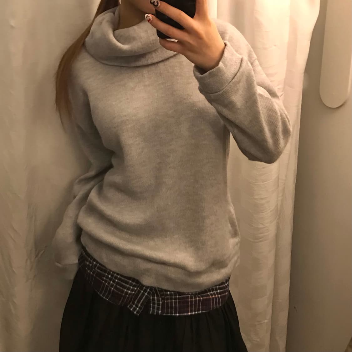 Cinema Club 시네마클럽 모리걸 하구미 레이어드 니트 상품이미지1