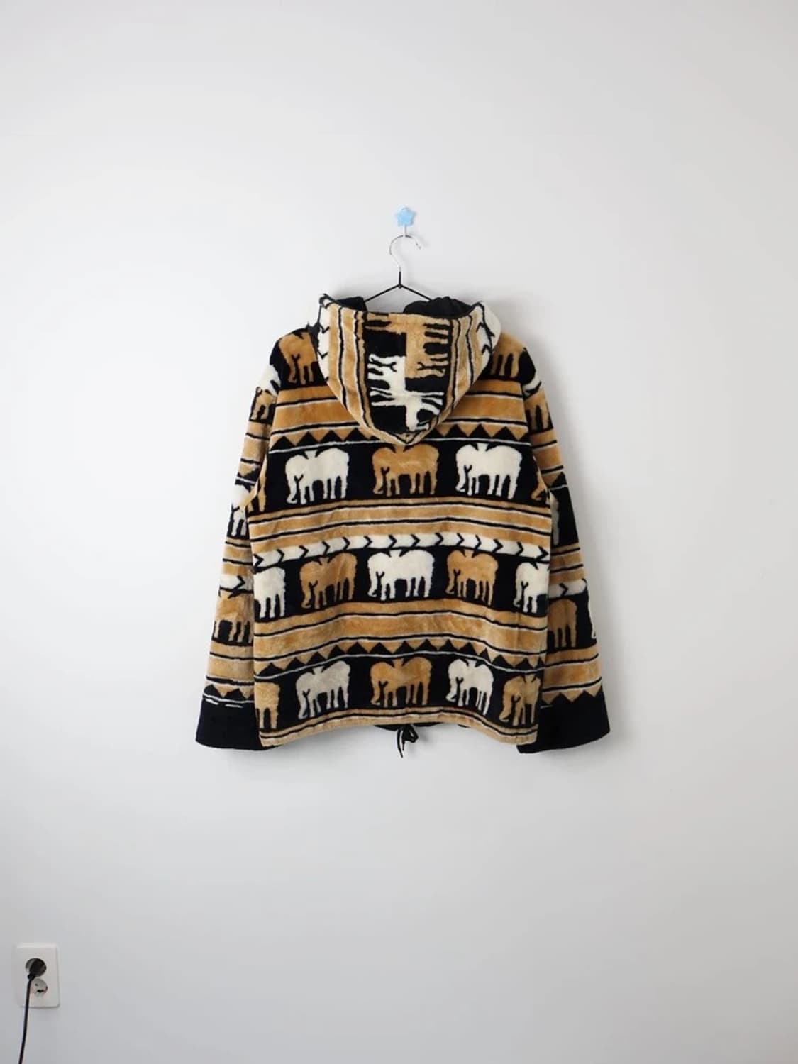 Selection Elephant Pattern Fleece Hoodie 상품이미지2