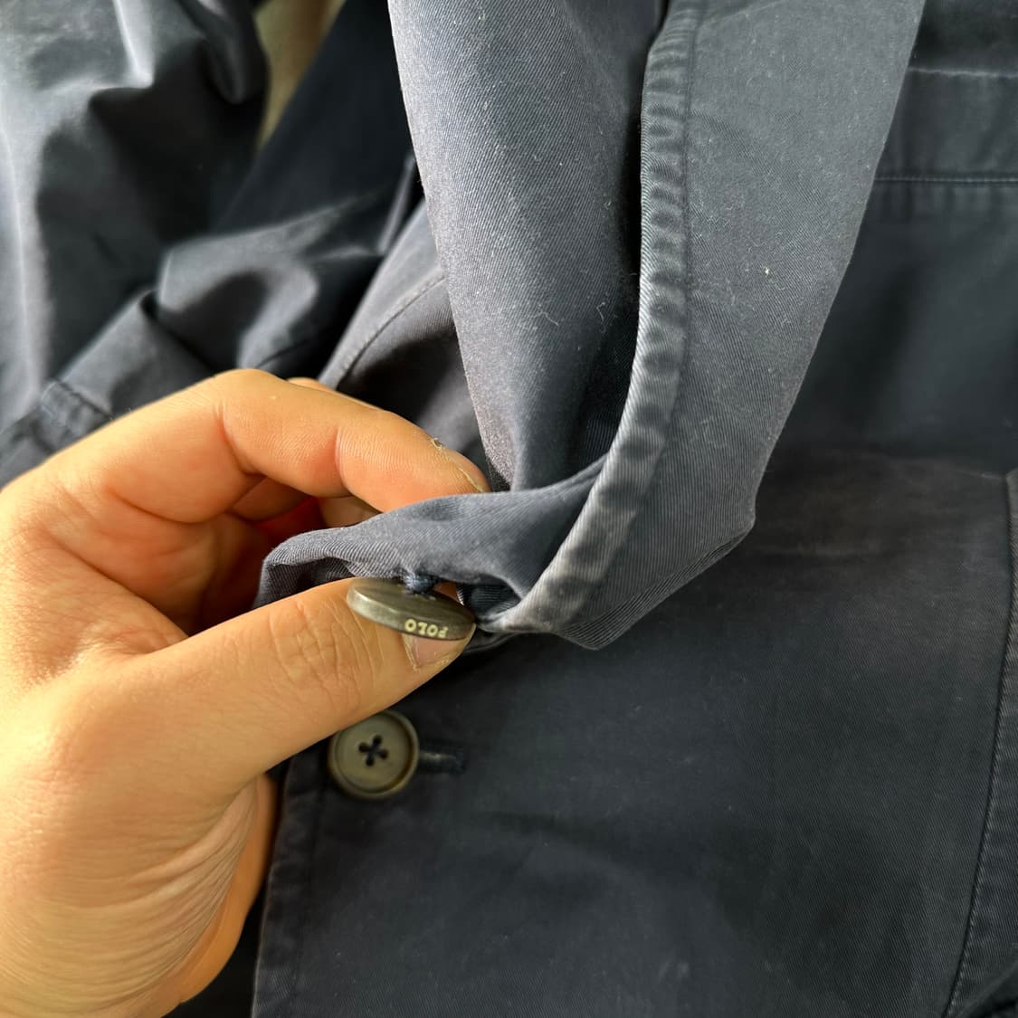 100 폴로랄프로렌 3버튼 코튼 네이비 블레이져 자켓 상품이미지4