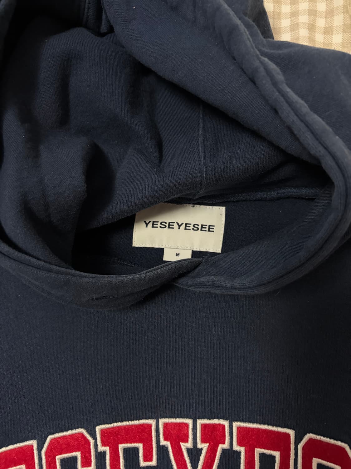 예스아이씨 네이비 후드티 M 상품이미지2