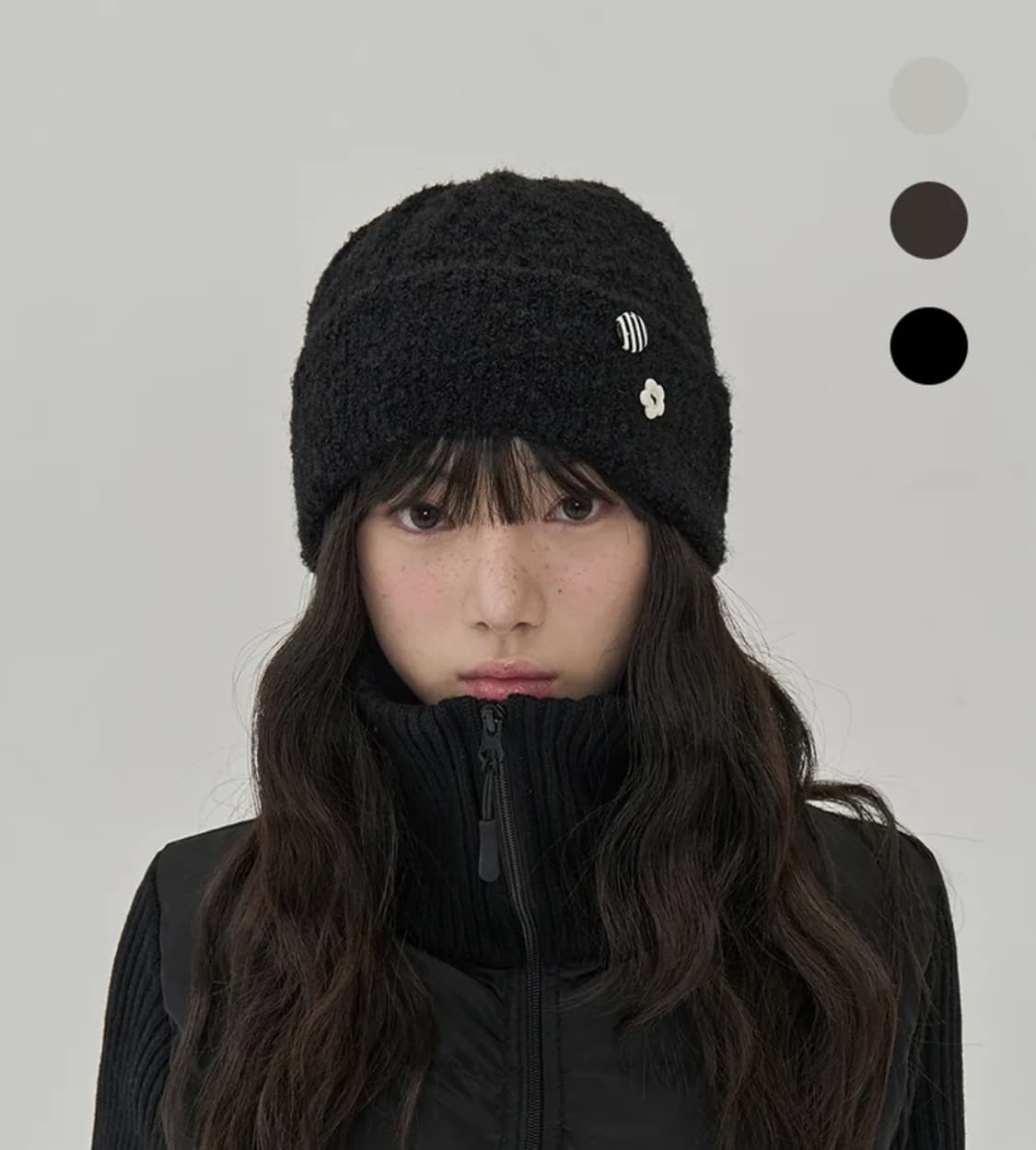 토피우먼 비니 블랙 상품이미지1