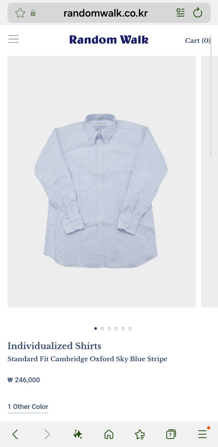 [15] 인디비주얼라이즈드셔츠 스트라이프 옥스포드 셔츠 스카이블루 상품이미지5
