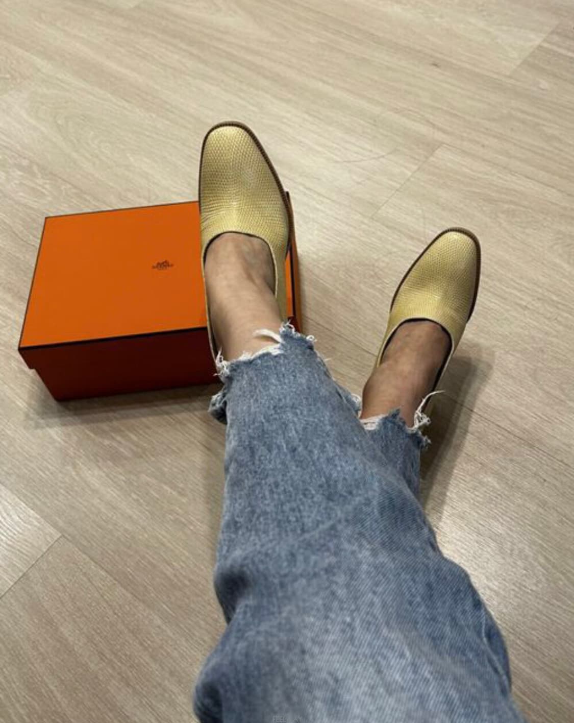 에르메스 슈즈(리자드 스킨-도마뱀 가죽)38 사이즈-해외발송 상품이미지2