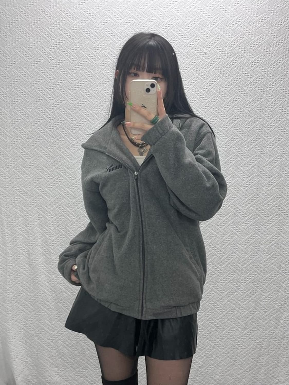 퓨마 캐주얼 빈티지 오버핏 후리스 후드집업 M C09144 상품이미지1