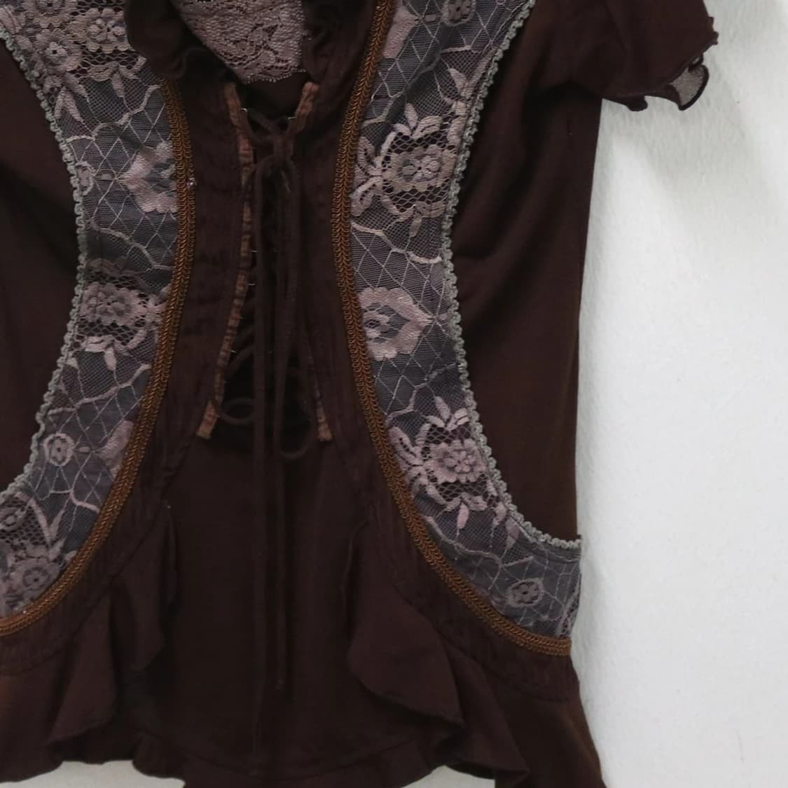 OZZ ONESTE 셔링 반팔 블라우스 65983 상품이미지4