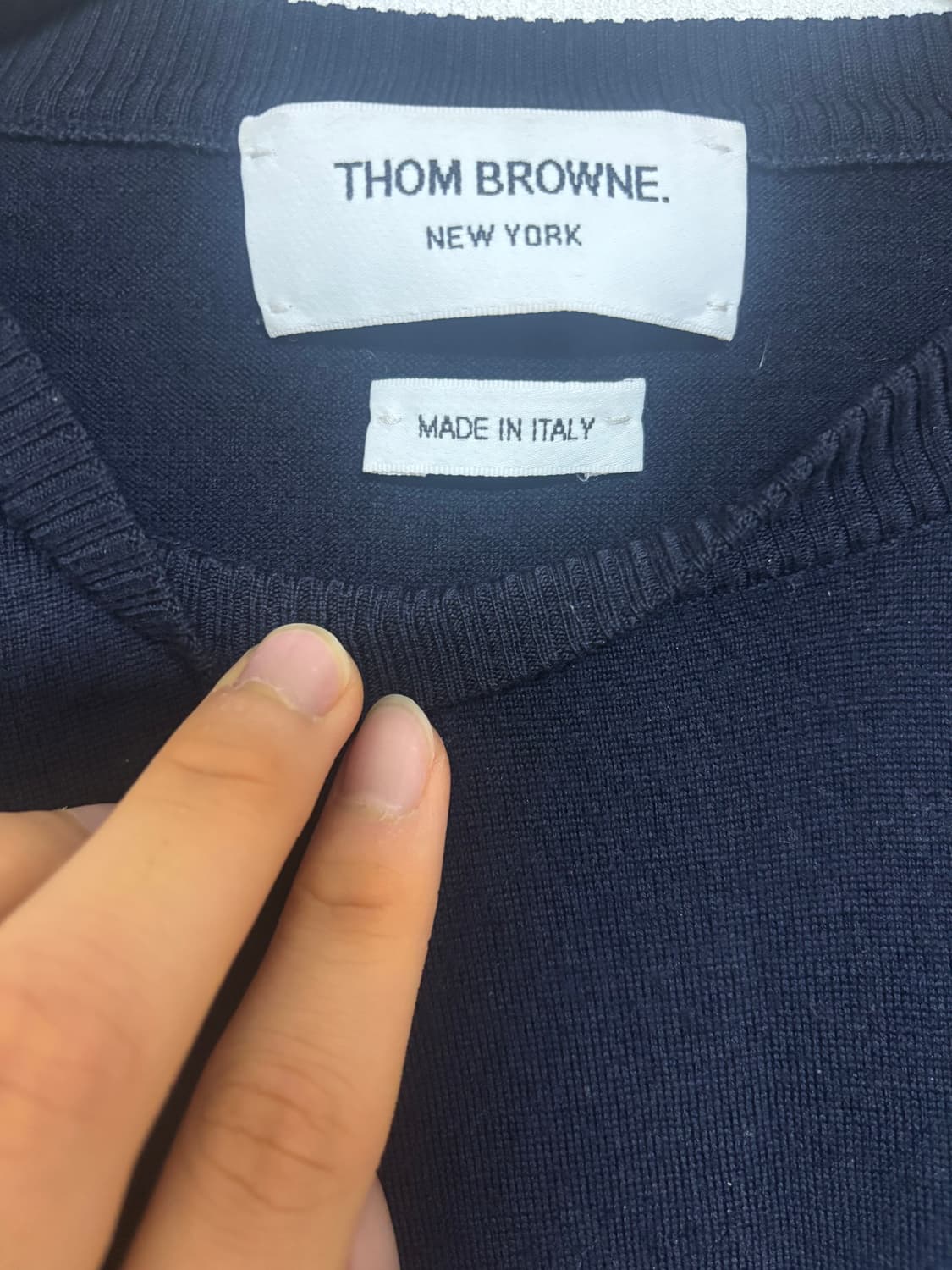 톰브라운 니트 네이비 2사이즈 백화점판 상품이미지5