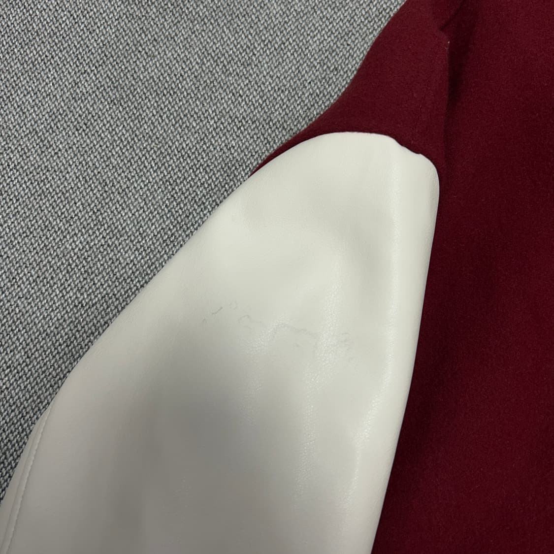 MLB 레드삭스 버건디 누빔 바시티자켓(S) 상품이미지5