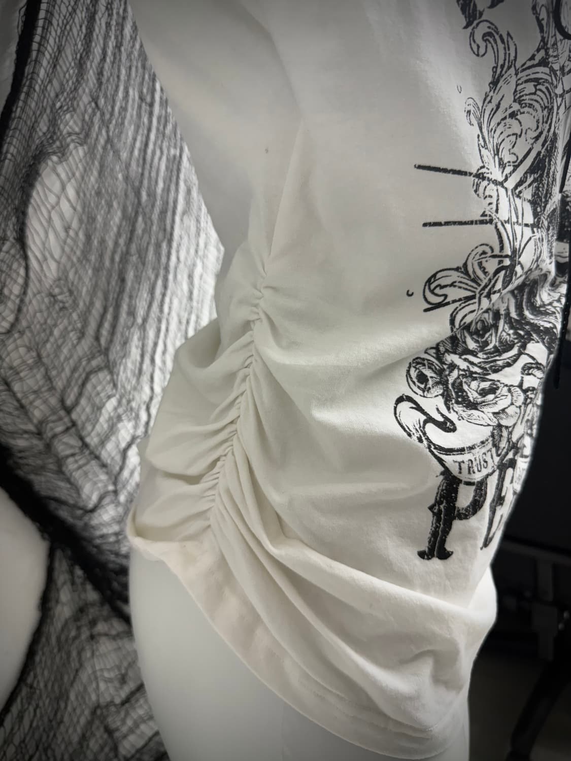 Skull haulter layered halfsleeve 상품이미지5