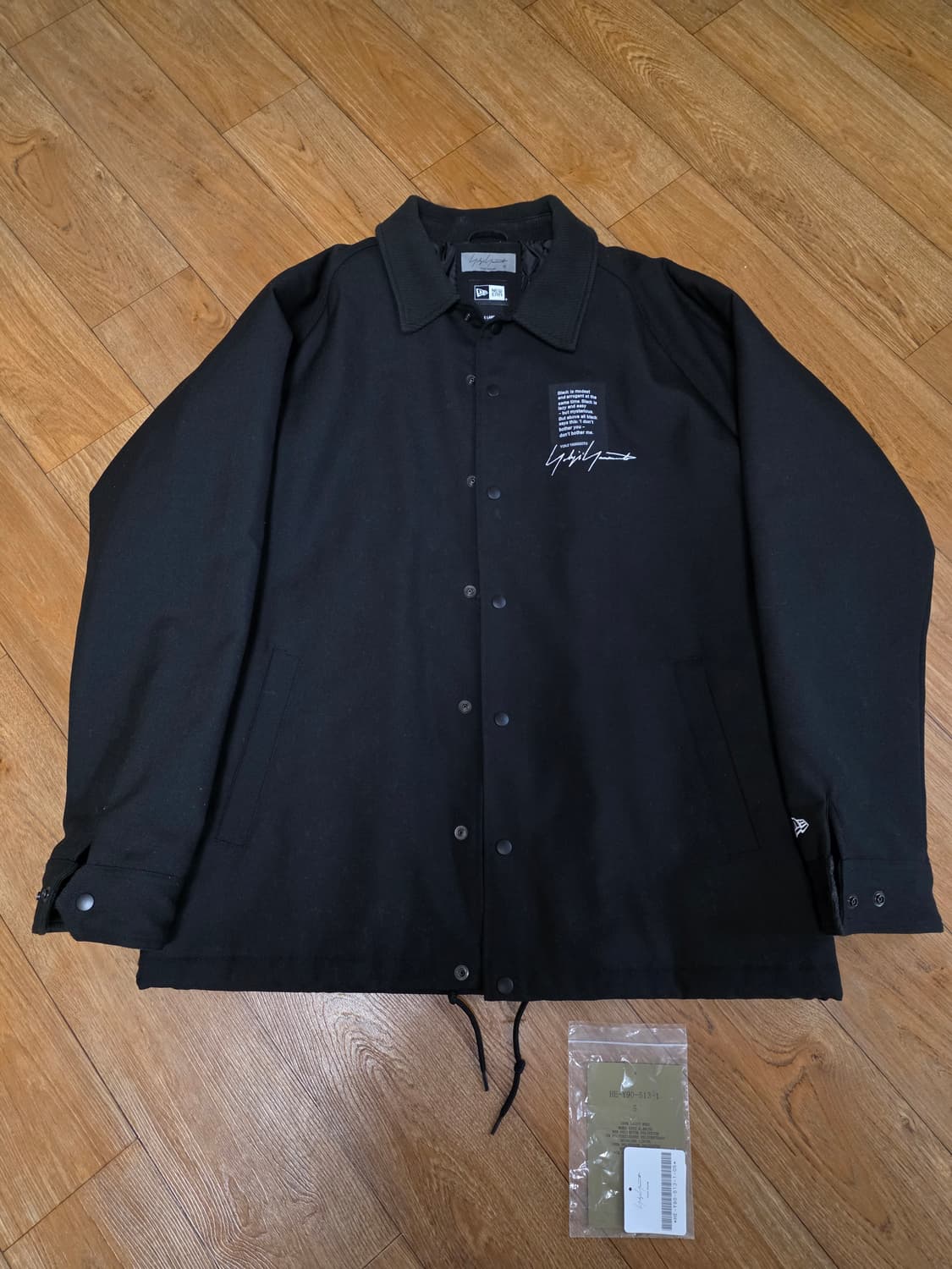 요지야마모토 로고 백프린팅 울 코치 자켓 상품이미지3