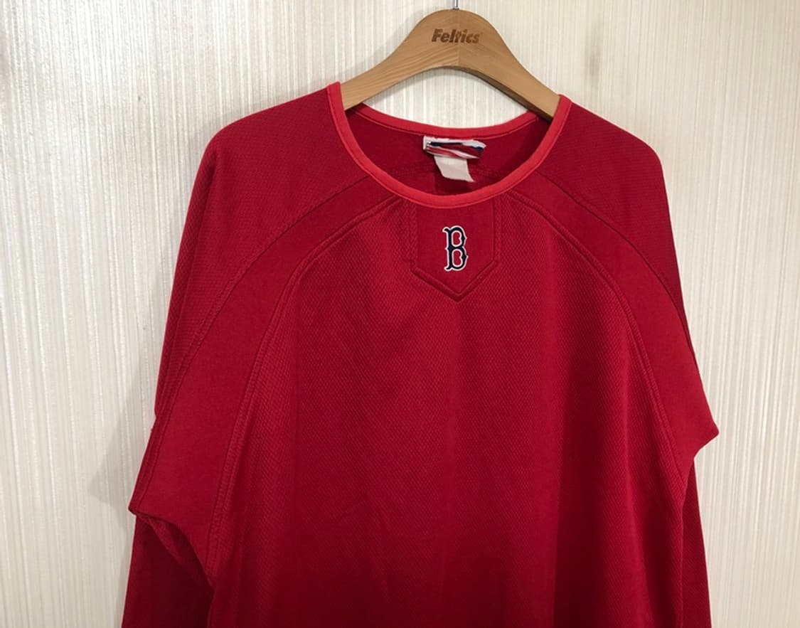 MLB 마제스틱 보스턴레드삭스 구형어센틱 플리스풀오버 M 상품이미지5