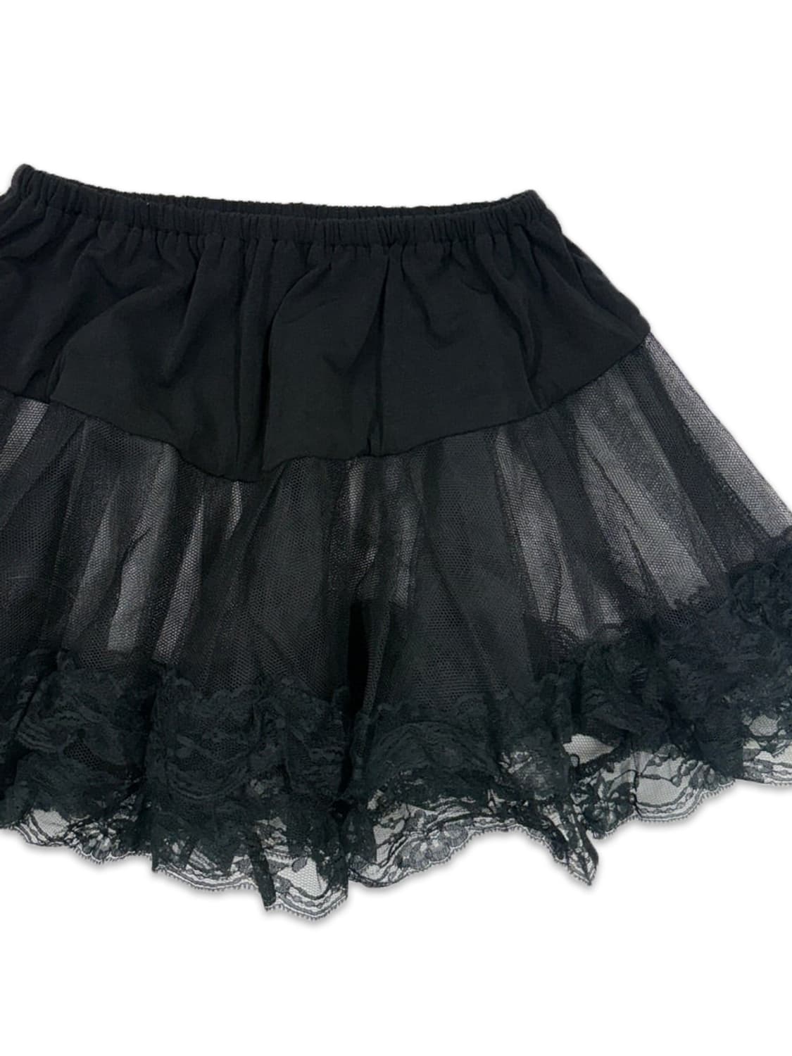 빈티지 블랙 레이스 시스루 레이어드 스커트 상품이미지2