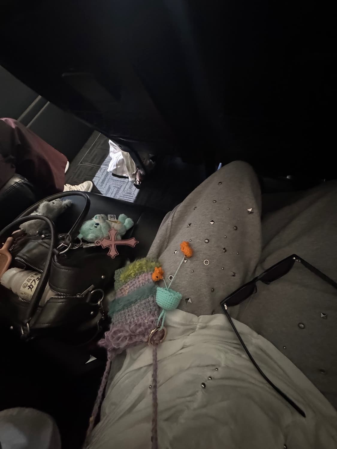 알디유 스터드 팬츠 그레이 상품이미지3