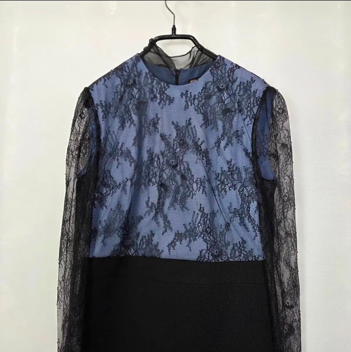 [MOJO.S.PHINE] 모조에스핀 블루 레이스 시스루 리본 원피스 상품이미지4