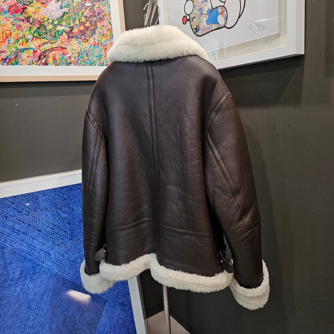 베트멍(Vetements)의 브라운 시어링 무스탕 가죽 자켓 상품이미지3