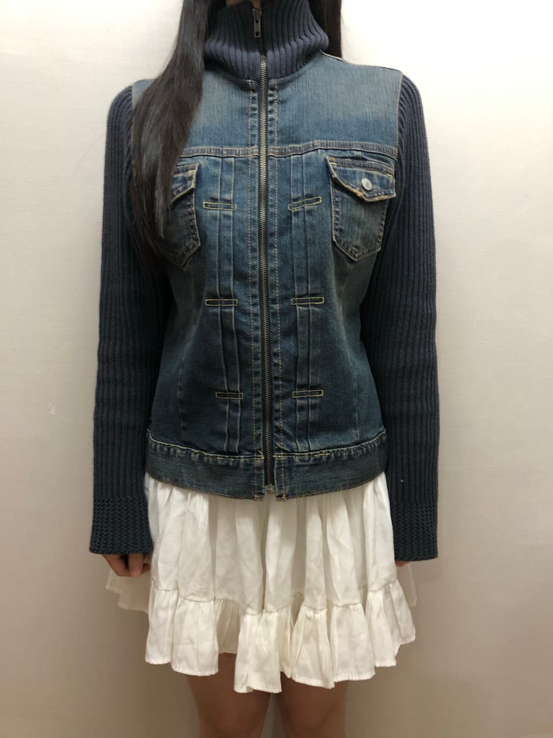 빈티지 갭 데님 니트 자켓 상품이미지4
