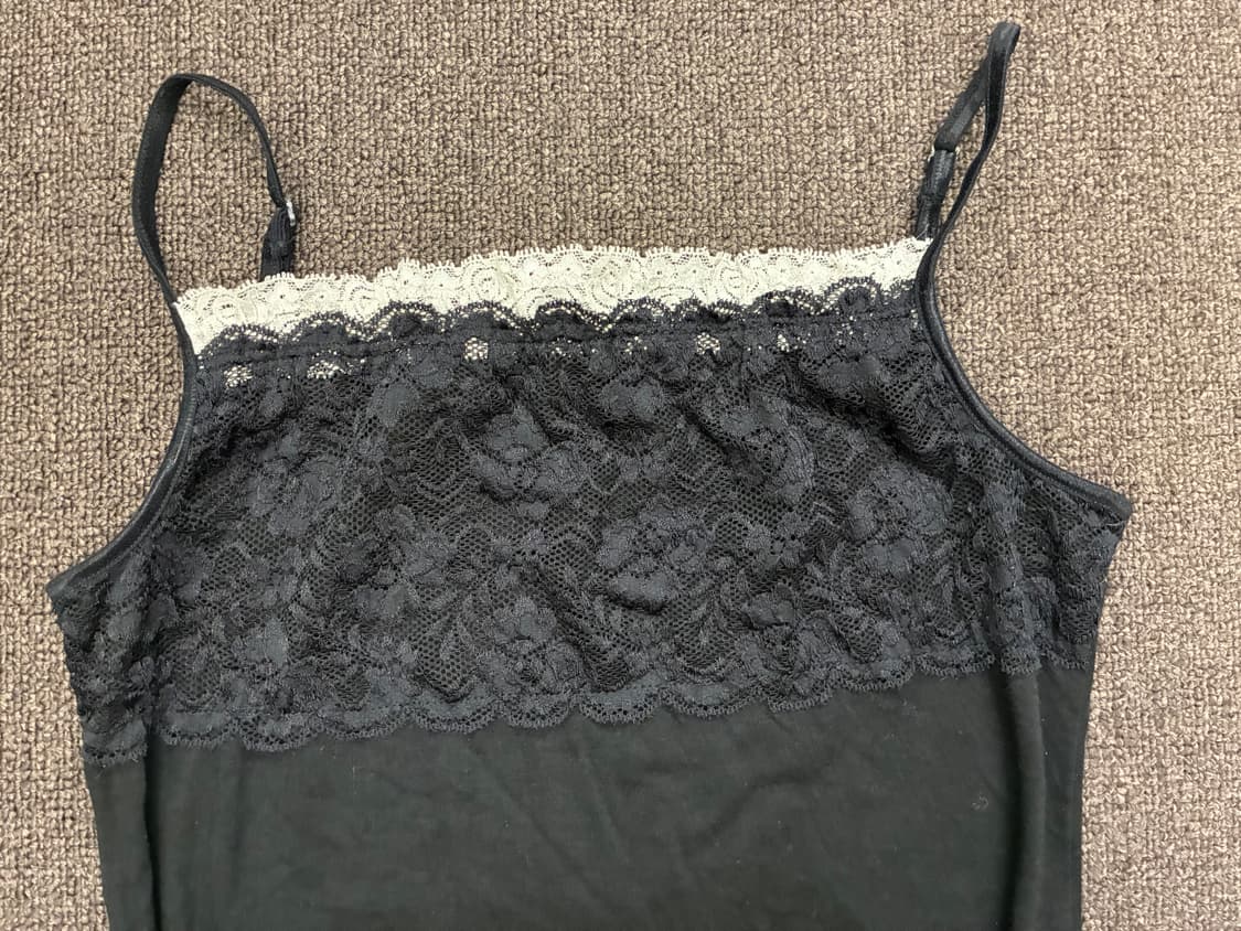L)Japanese vintage 여성 레이어드 레이스 디테일 나시 상품이미지2