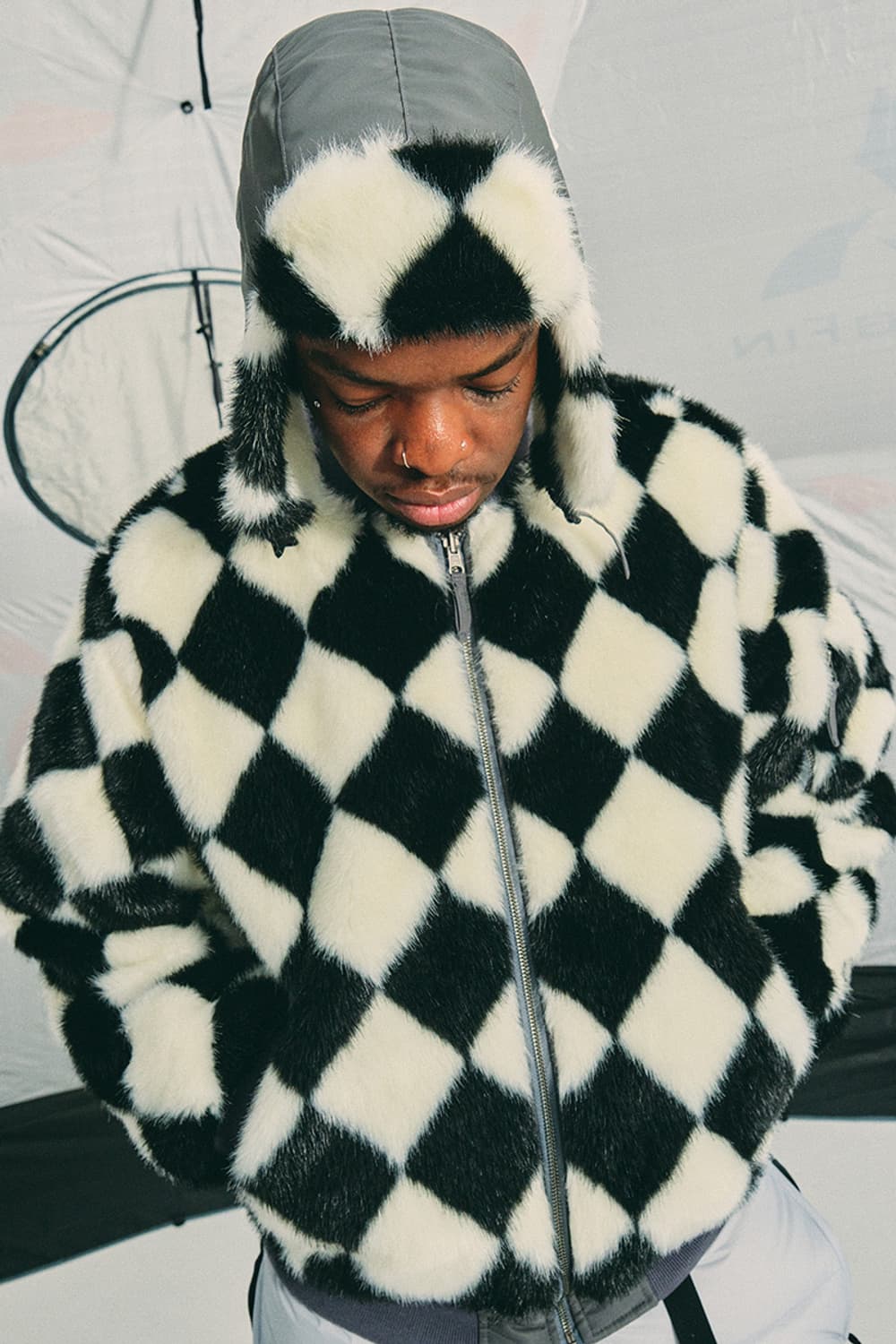 FETCH 나일론 리버시블 MA-1 자켓 차콜 상품이미지4