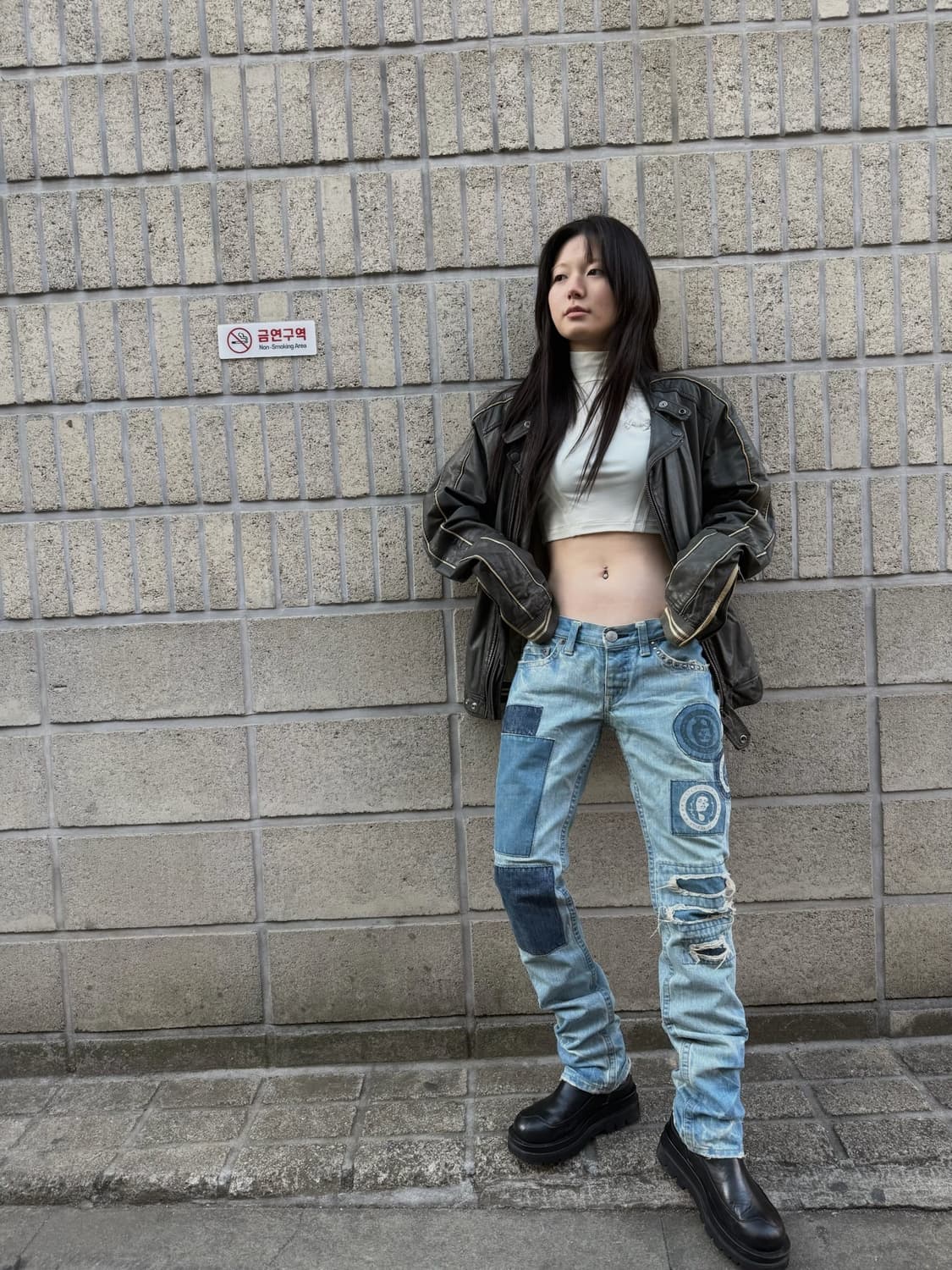 올드 히스테릭 글래머 락스타 패치 데님팬츠 상품이미지2