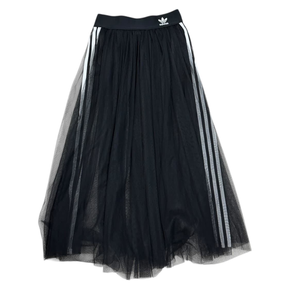 아디다스 우먼 레이스 망사 롱 스커트 치마 블랙 XS 상품이미지1