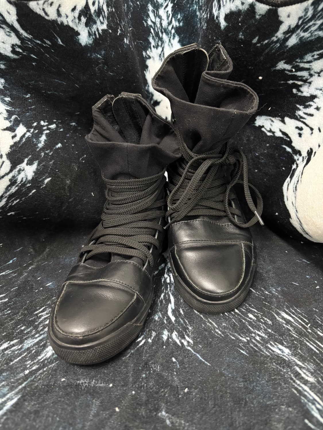 [🖤Opium🖤]Black aesthetic High Shoes 상품이미지1