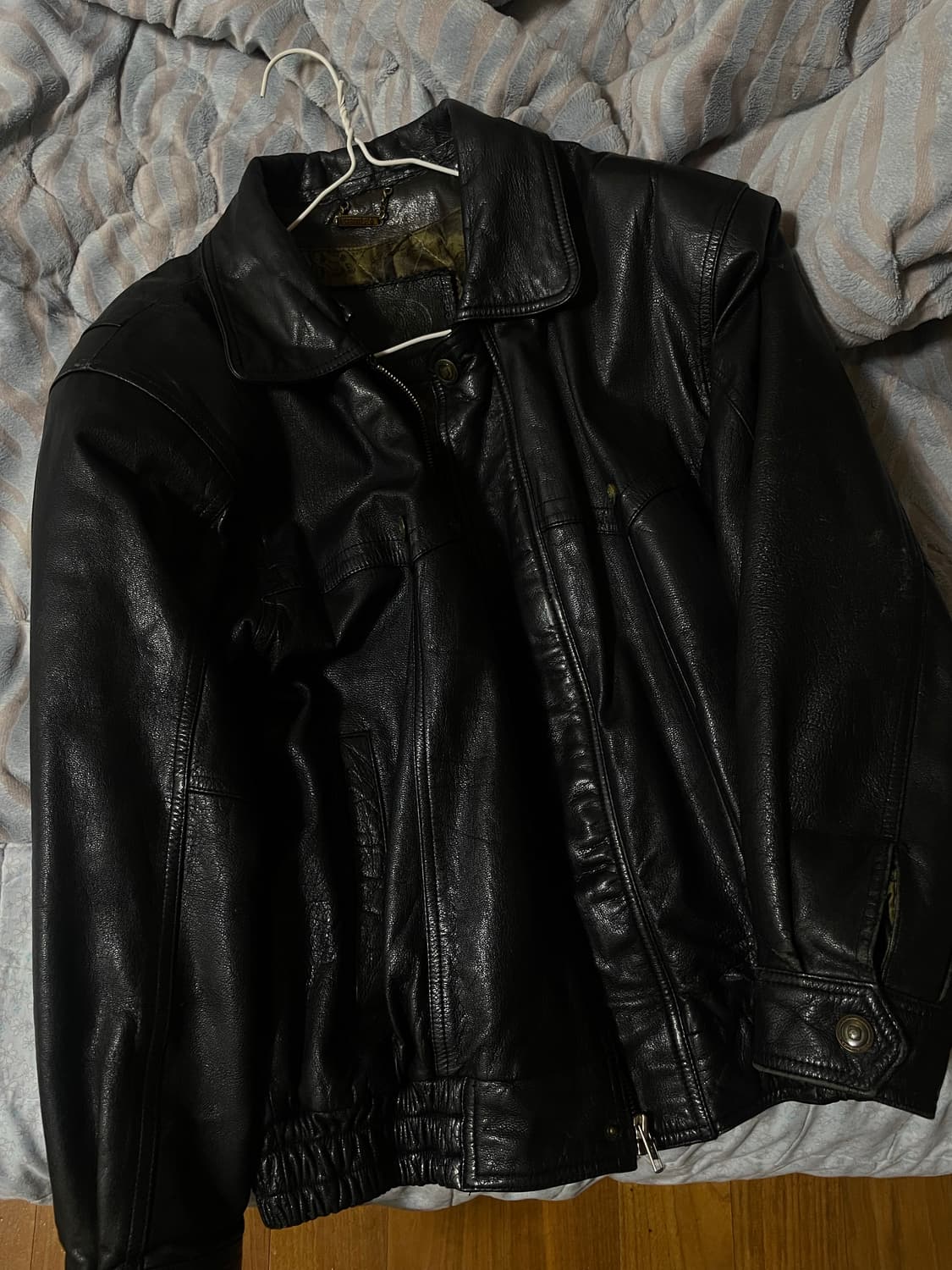 빈티지 리얼 레더 자켓 상품이미지1