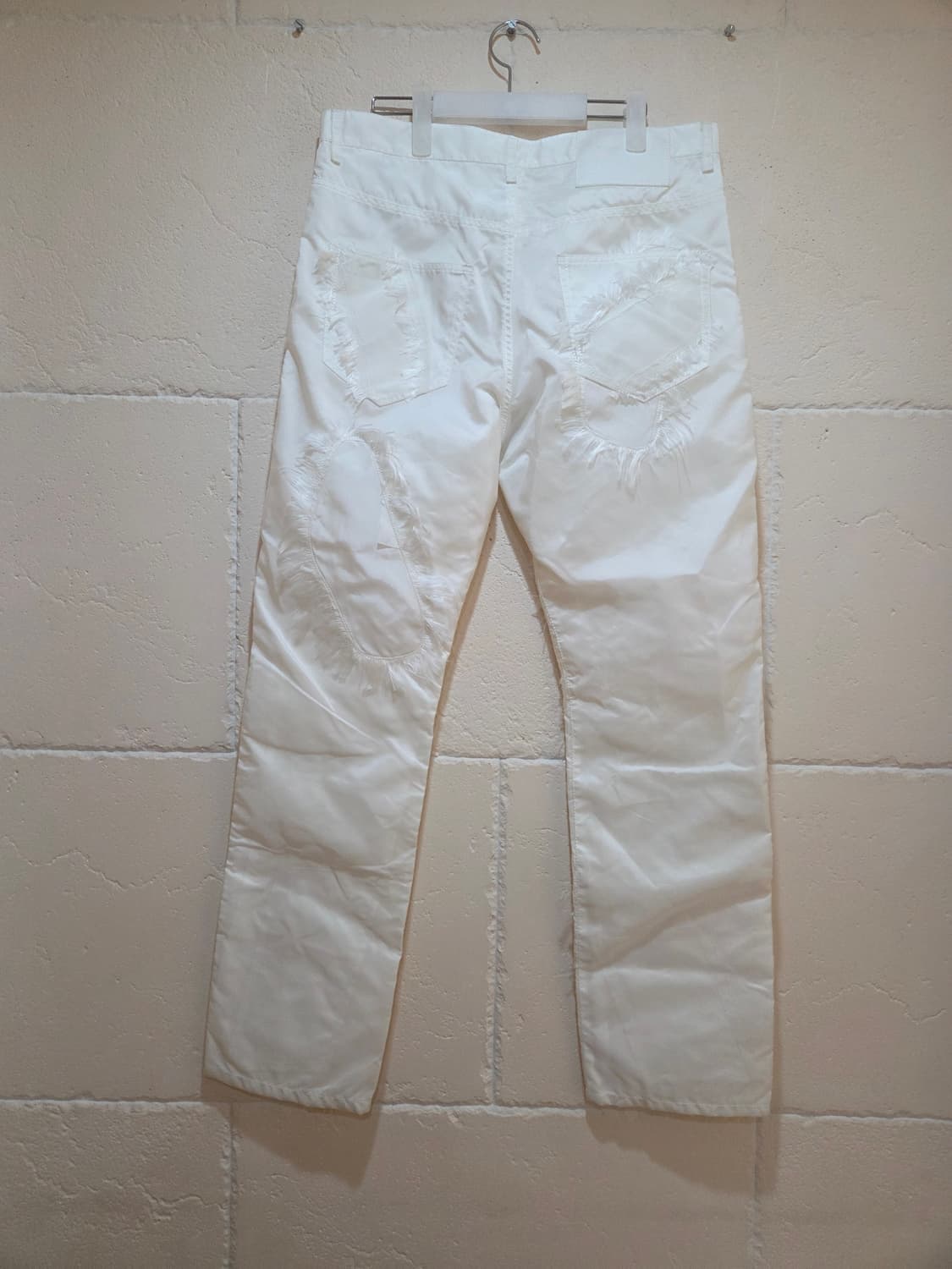 강혁 에어백 프린지 트라우저 화이트 L사이즈 상품이미지2