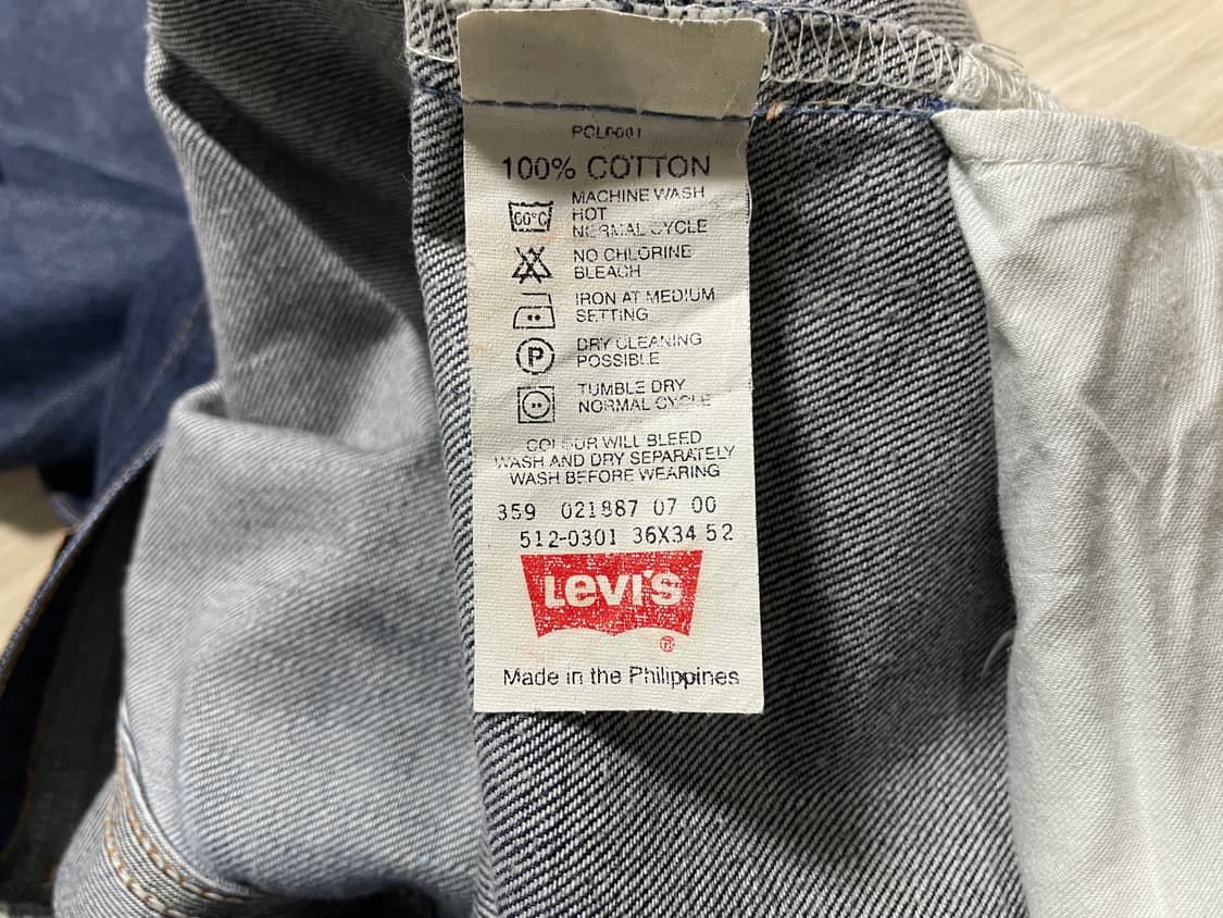 36) 90's 리바이스 512 레귤러핏 진청 데님팬츠 상품이미지4