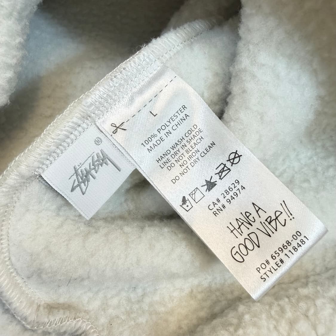 stussy 스투시 브론슨 쉐르파 후드 본 L  상품이미지6