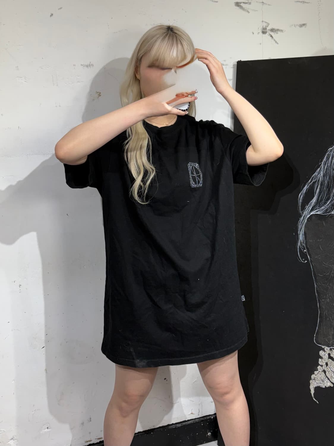 Jpn 일본빈티지 성모 마리아 수녀 빅 프린팅 반팔 티셔츠 Xl 상품이미지3