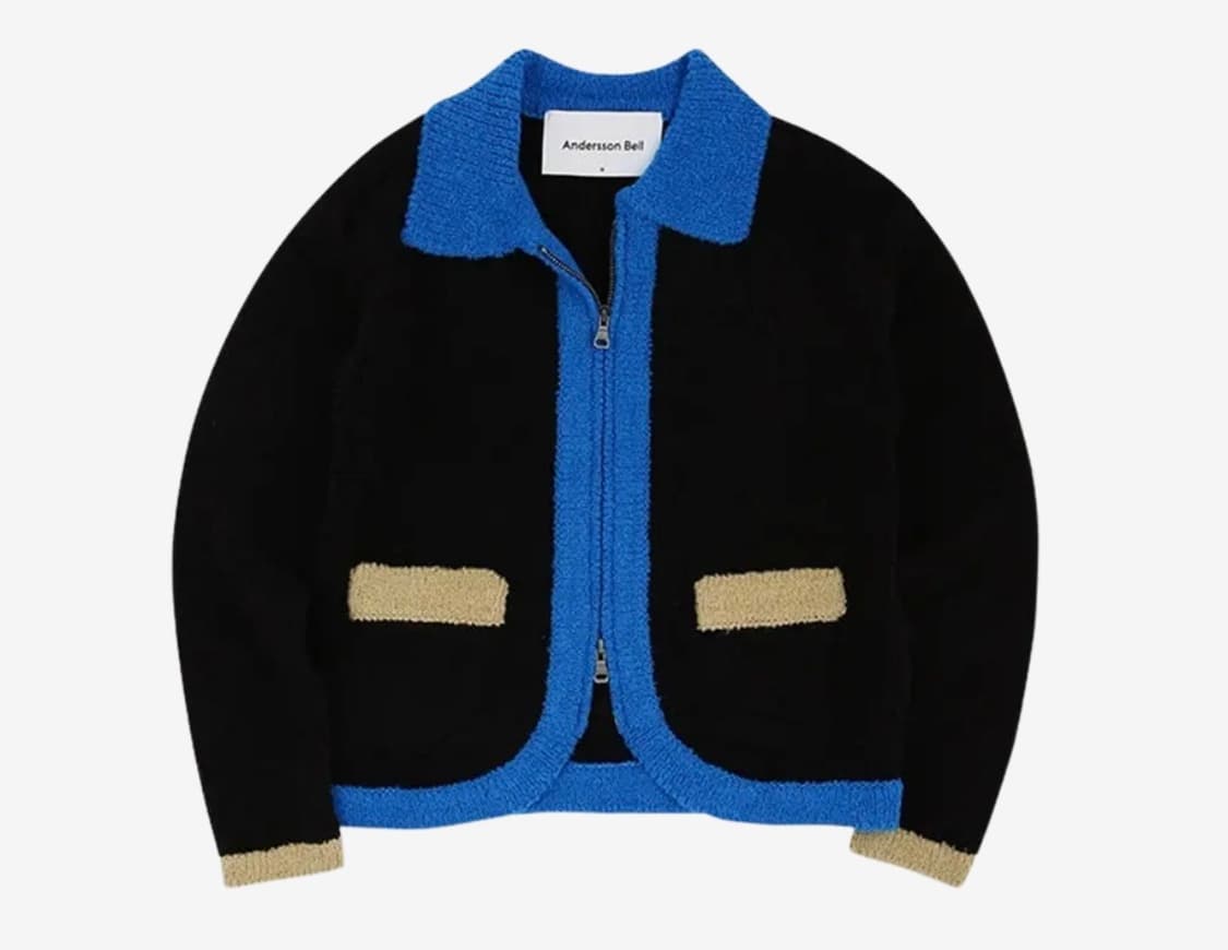 XL) 앤더슨벨 칼라집 니트 가디건 상품이미지1