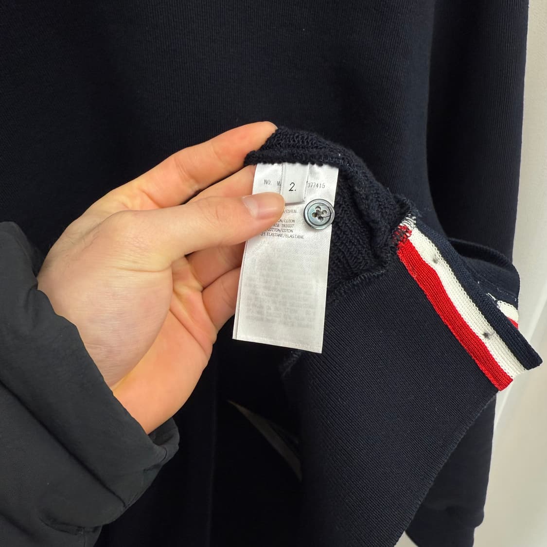 [2] 톰브라운 백삼선 맨투맨 네이비 상품이미지5