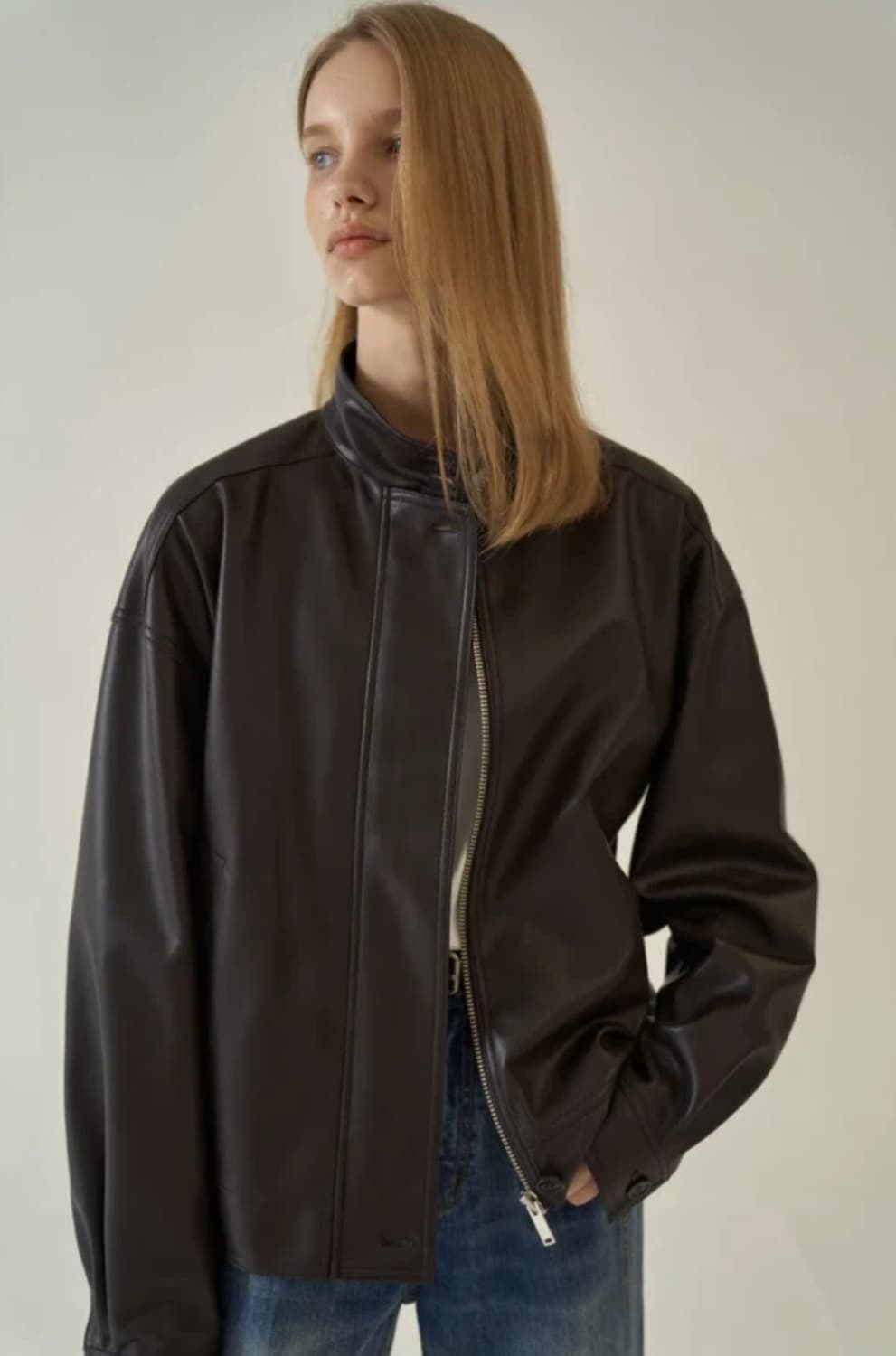 파사드패턴 가죽자켓 상품이미지2