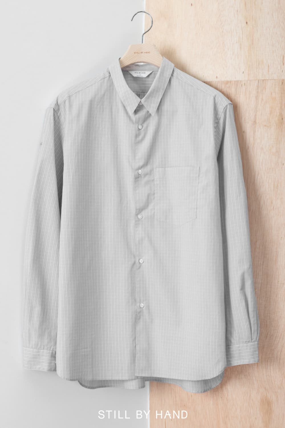 스틸바이핸드 그레이 체크셔츠 1사이즈 새상품 상품이미지1