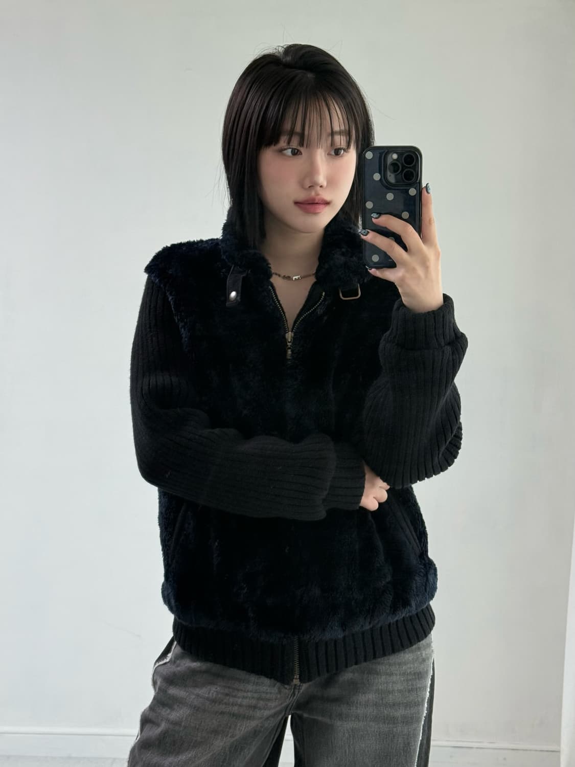 디스퀘어드2 니트 퍼 자켓 상품이미지2