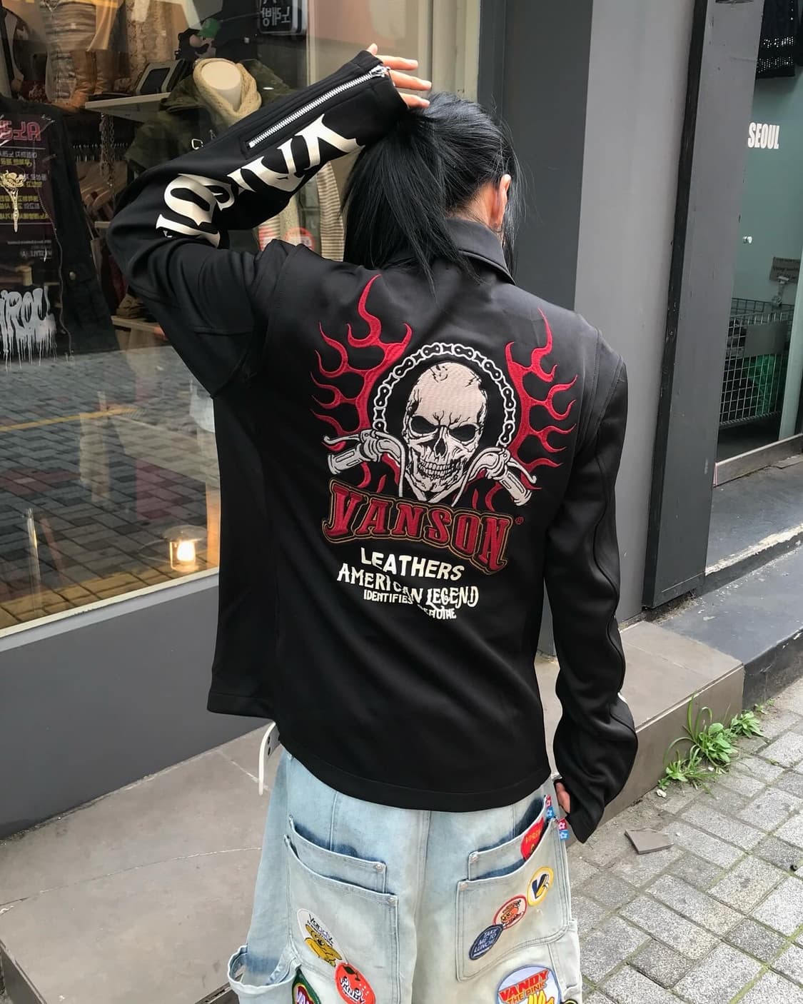 Vanson Skull Embroidery Jersey 상품이미지2