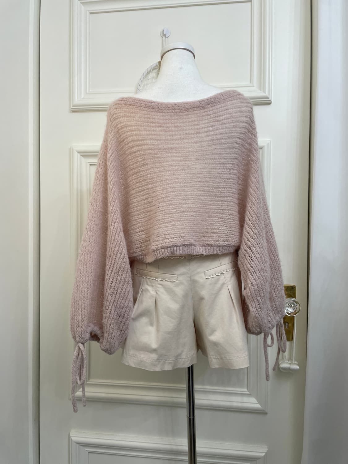 sheer pink bow point lovely mini pants 상품이미지8