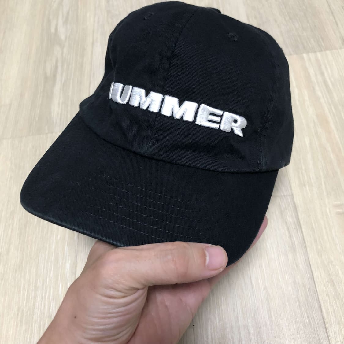 (ONE SIZE) 험머 HUMMER OG 로고 솔리드 볼캡 블랙 모자 상품이미지3