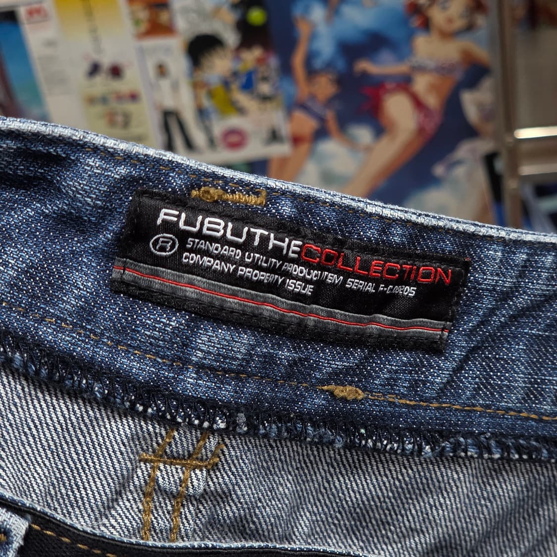 후부 사이드 라인 핀턱 와이드 데님 팬츠 상품이미지8