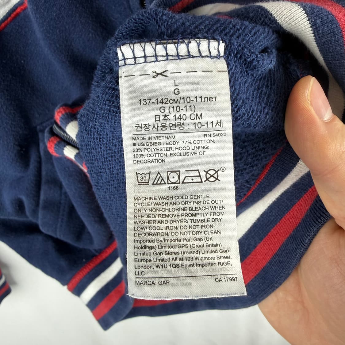 L) GAP 키즈/우먼스 후드집업 네이비 상품이미지5